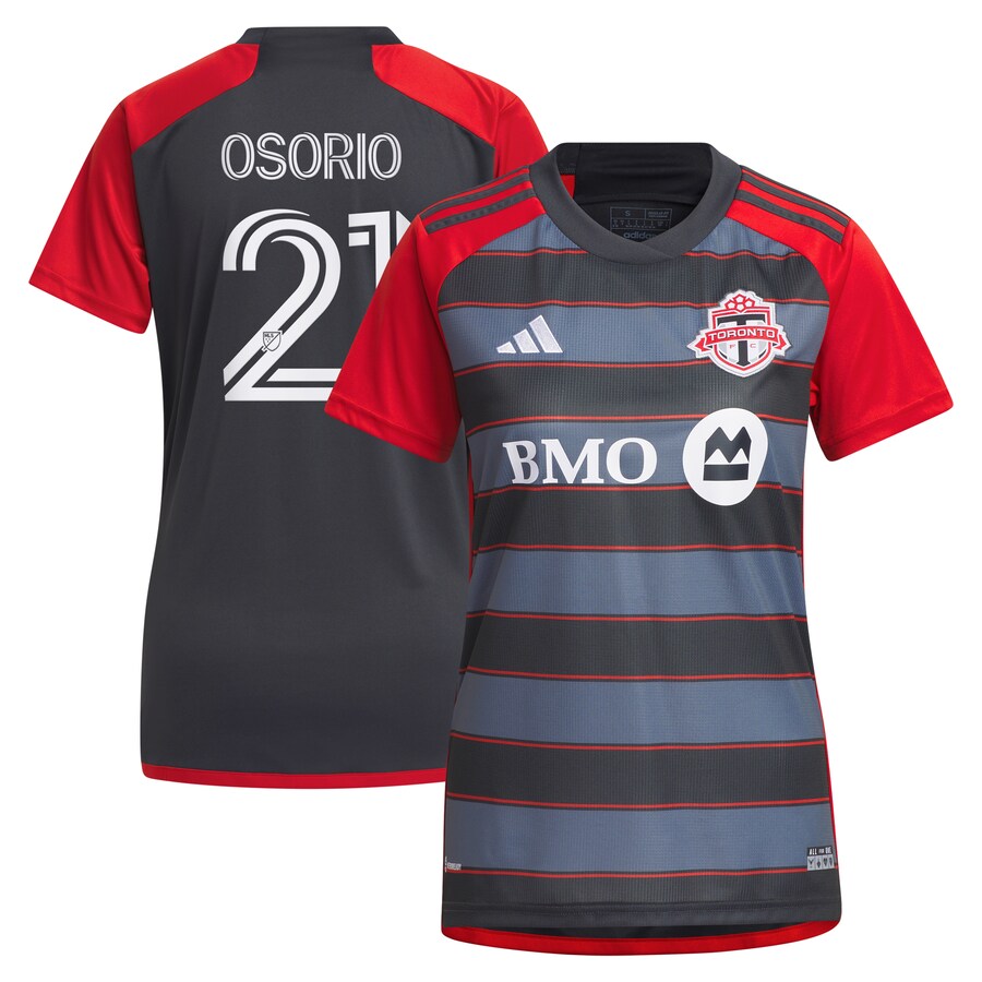 Women's Toronto FC Jonathan Osorio adidas Gray 2023 Club Kit Replica Player Jersey - Ujersey Shop