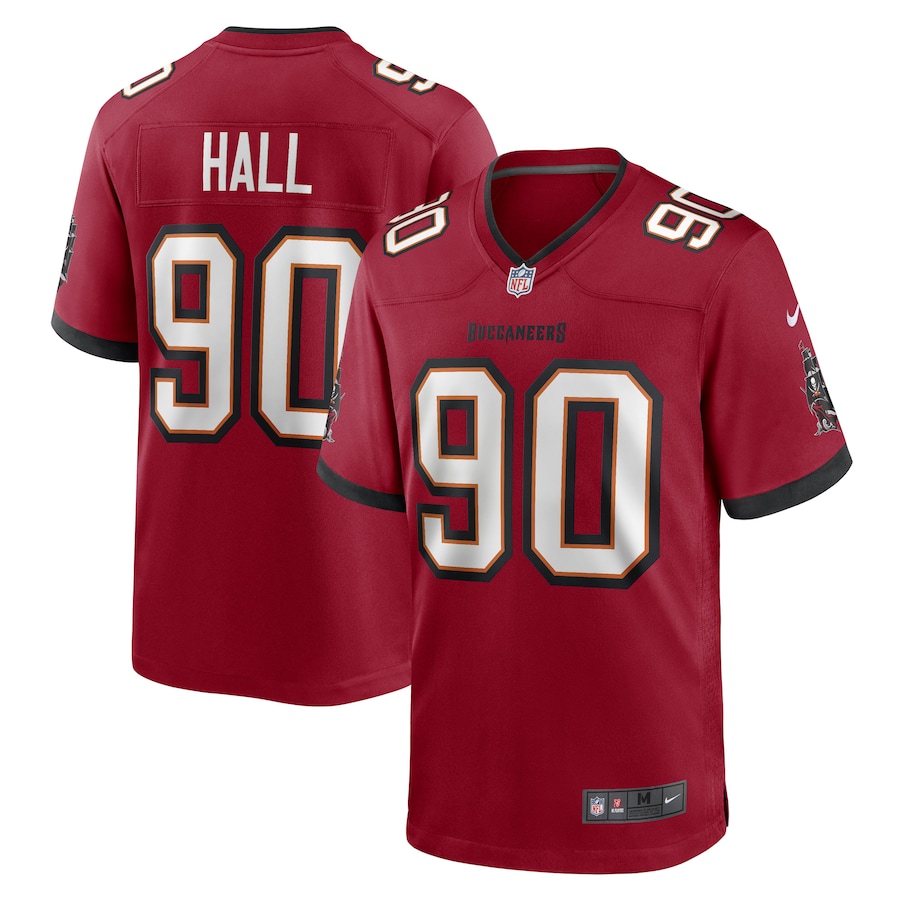 Men's Tampa Bay Buccaneers Logan Hall Nike Red Game Player Jersey - Ujersey Shop