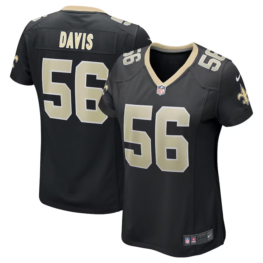 Women's Nike Demario Davis Black New Orleans Saints Game Jersey - Ujersey Shop