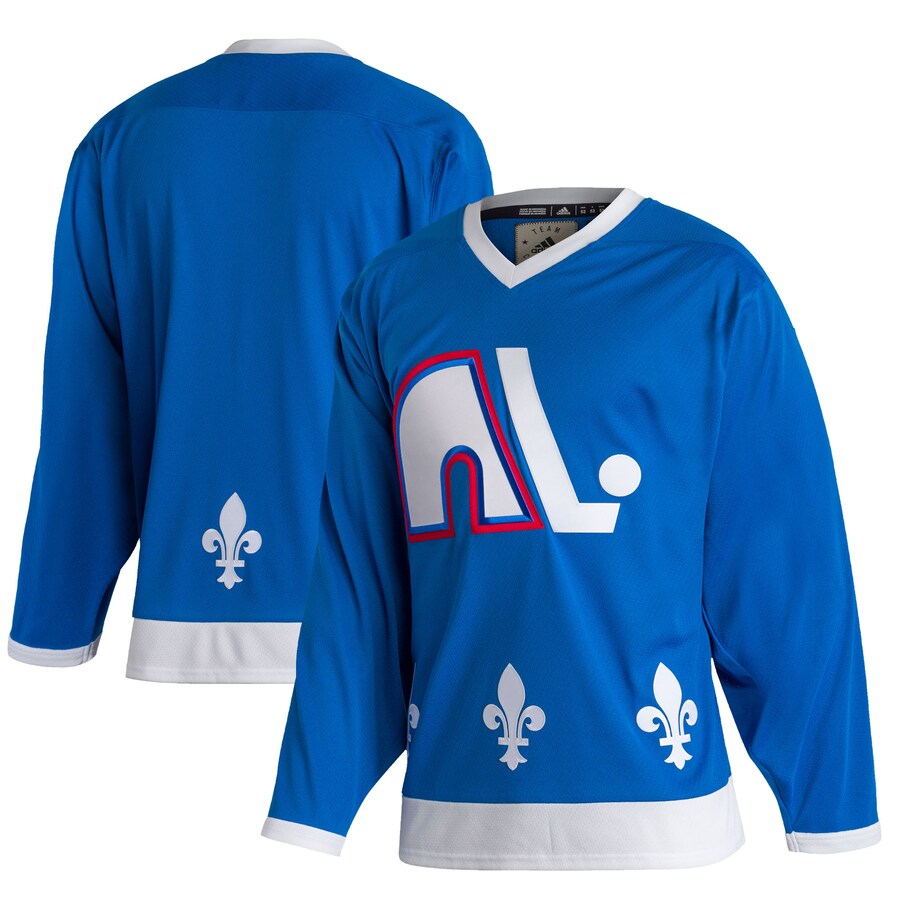 Men's Quebec Nordiques adidas Blue Team Classics Authentic Blank Jersey - Ujersey Shop