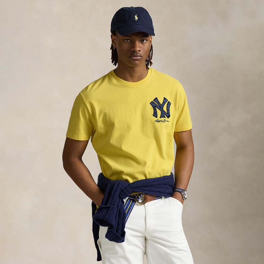 Yankees Polo Ralph Lauren Yellow Jersey T-Shirt - Ujersey Shop