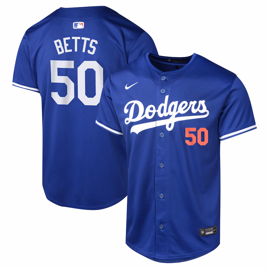 Youth Los Angeles Dodgers Mookie Betts Nike Royal Alternate Limited Player Jersey - Ujersey Shop