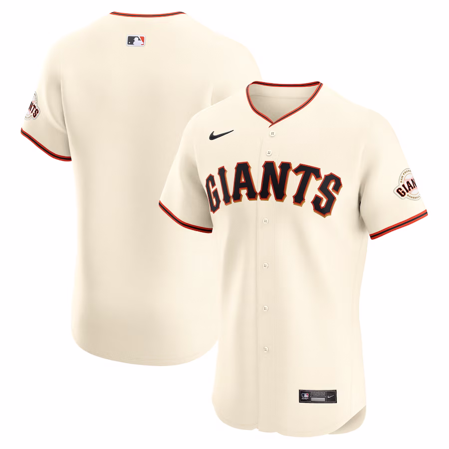 Men's San Francisco Giants  Nike Cream Elite Jersey - Ujersey Shop