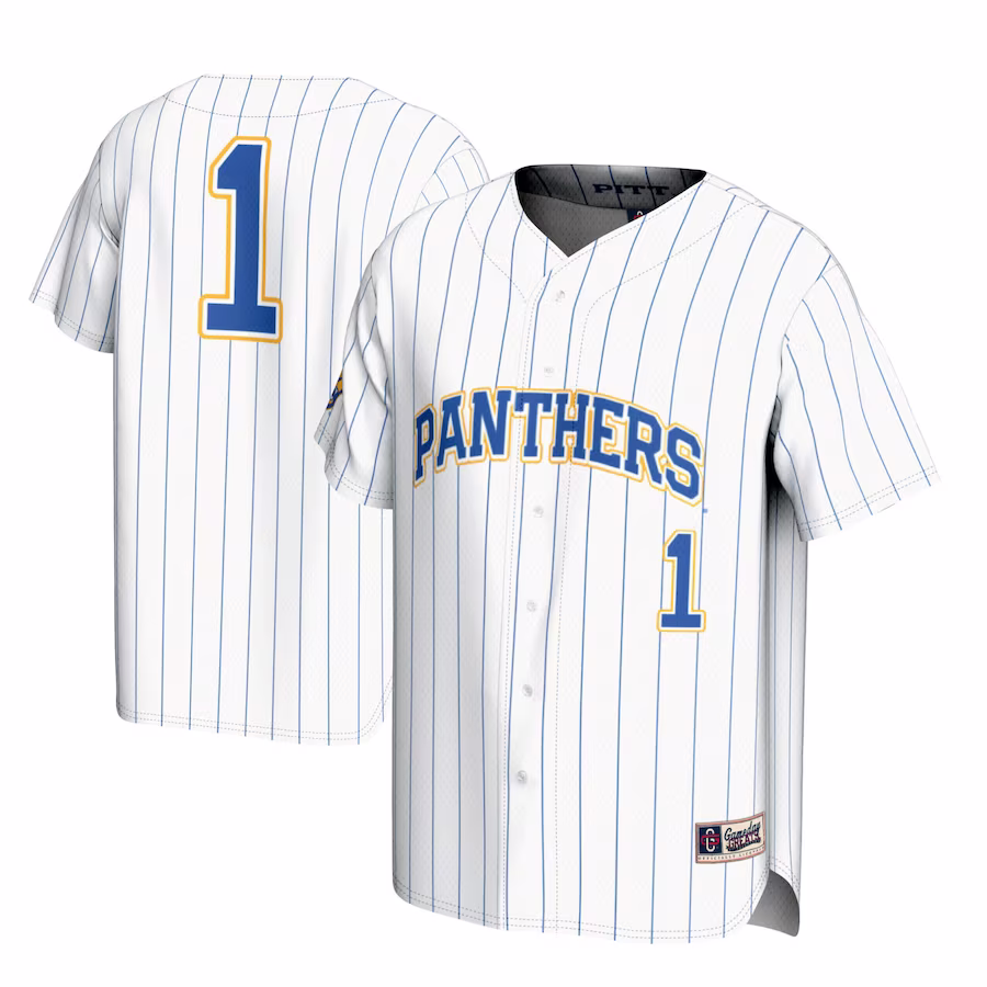 #1 Pitt Panthers GameDay Greats Lightweight Baseball Jersey - White - Ujersey Shop