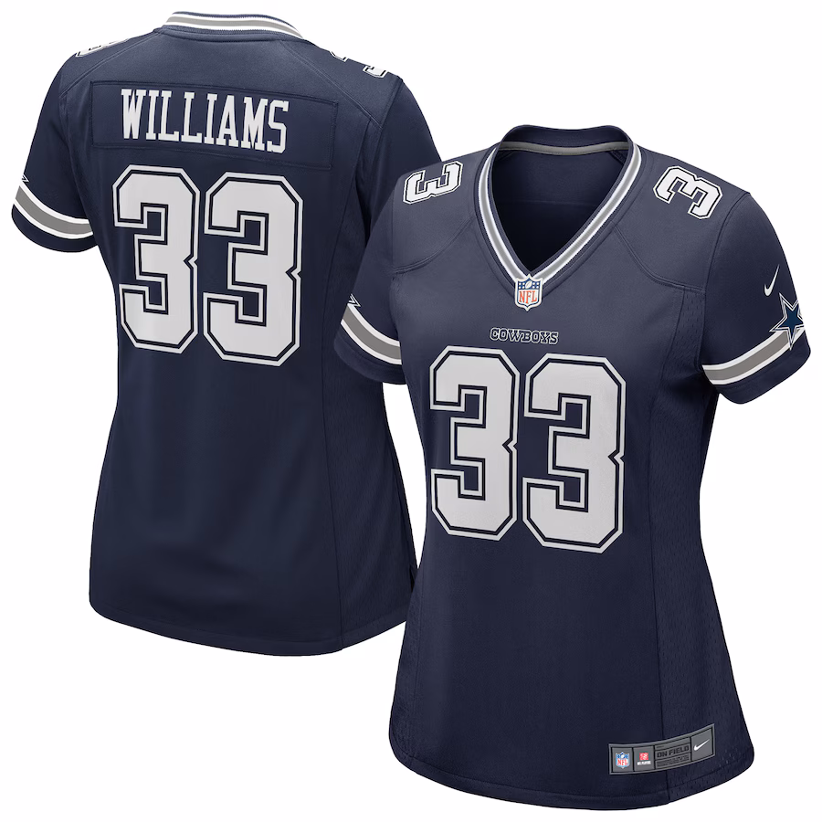 Women's Dallas Cowboys Javonte Williams Nike Navy Team Game Jersey - Ujersey Shop