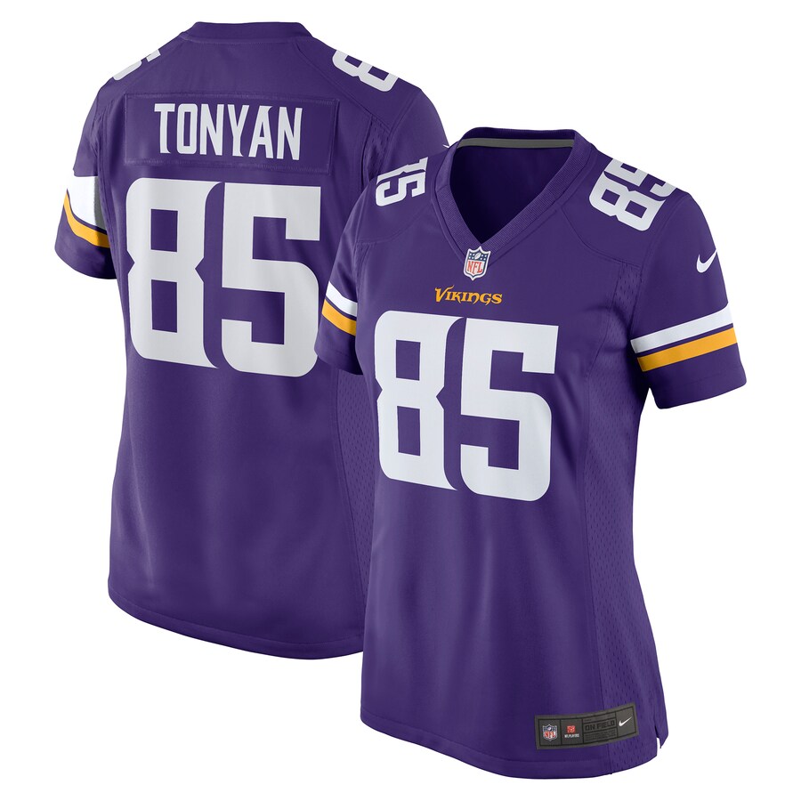 Women's Minnesota Vikings Robert Tonyan Nike Purple Team Game Jersey - Ujersey Shop