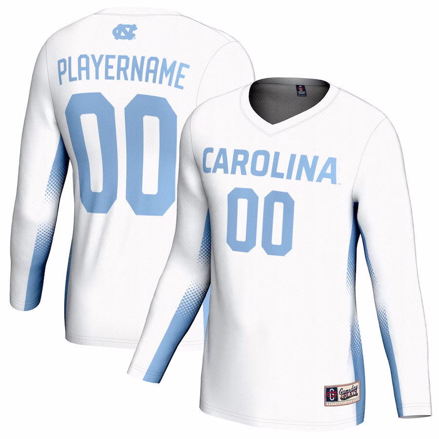 North Carolina Tar Heels GameDay Greats Youth NIL Pick-A-Player Lightweight Women's Volleyball Jersey - White - Ujersey Shop