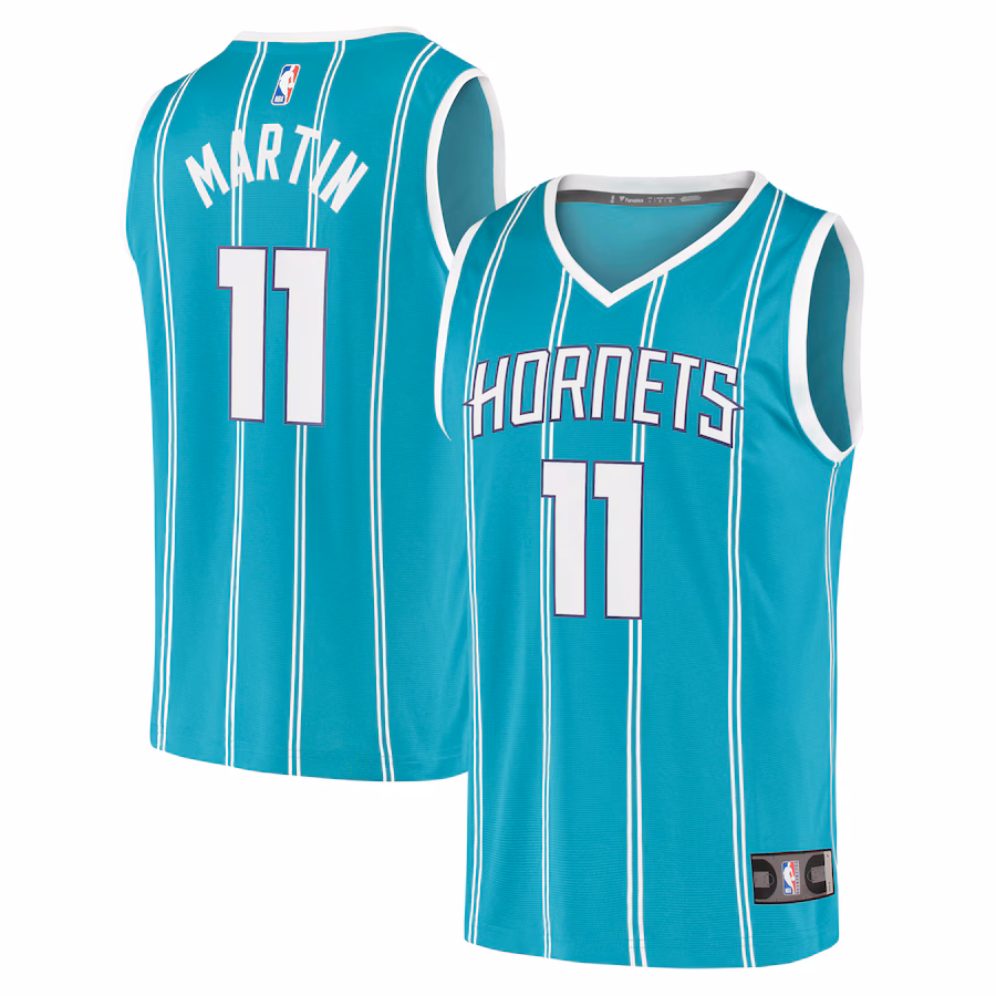 Men's Charlotte Hornets Cody Martin Fanatics Teal Fast Break Replica Jersey - Icon Edition - Ujersey Shop