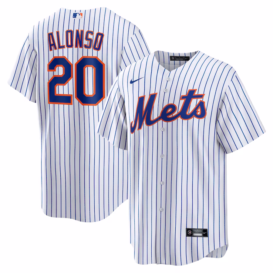 Men's New York Mets Pete Alonso Nike White Home Replica Player Name Jersey - Ujersey Shop