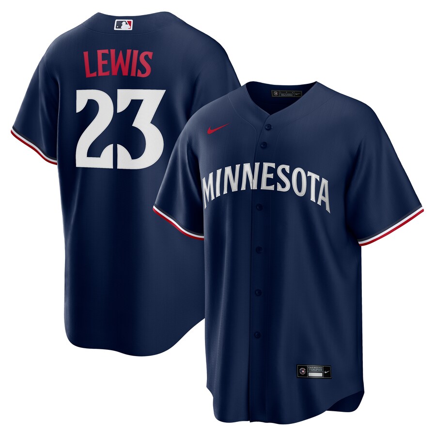 Men's Minnesota Twins Royce Lewis Nike Navy Alternate Replica Jersey - Ujersey Shop