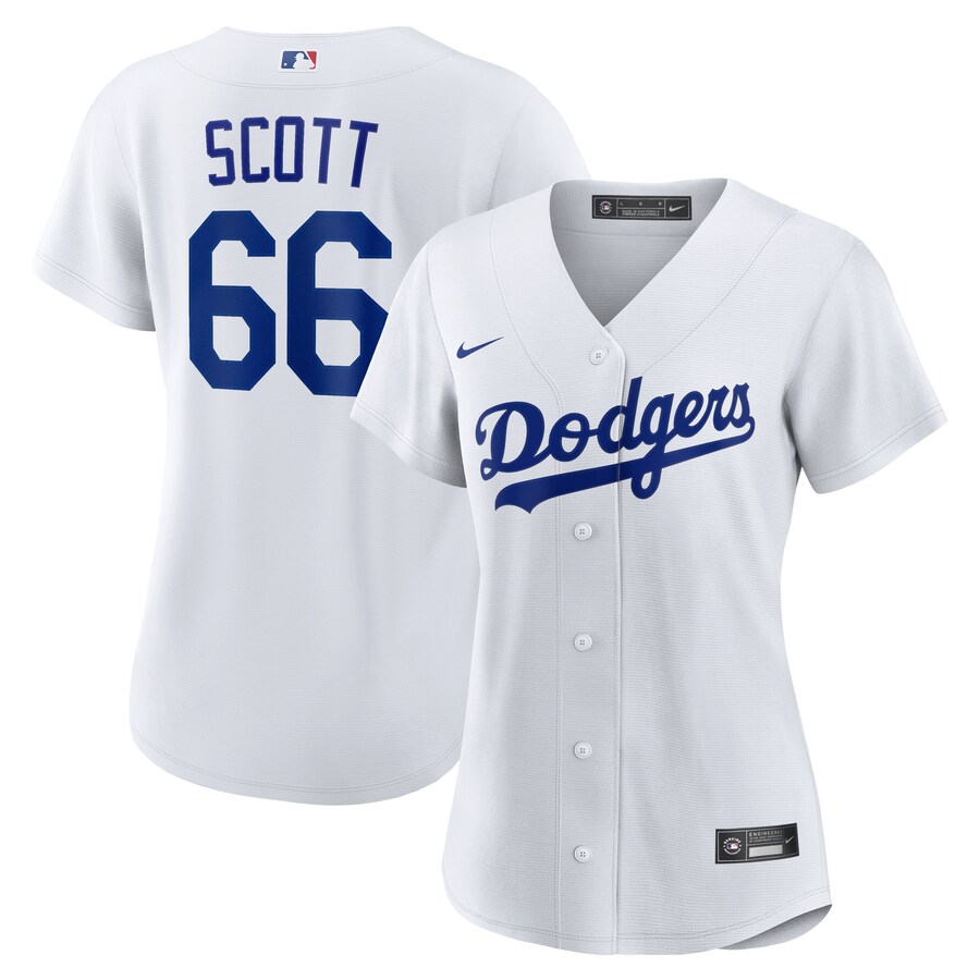 Women's Los Angeles Dodgers Tanner Scott Nike White Home Replica Jersey - Ujersey Shop