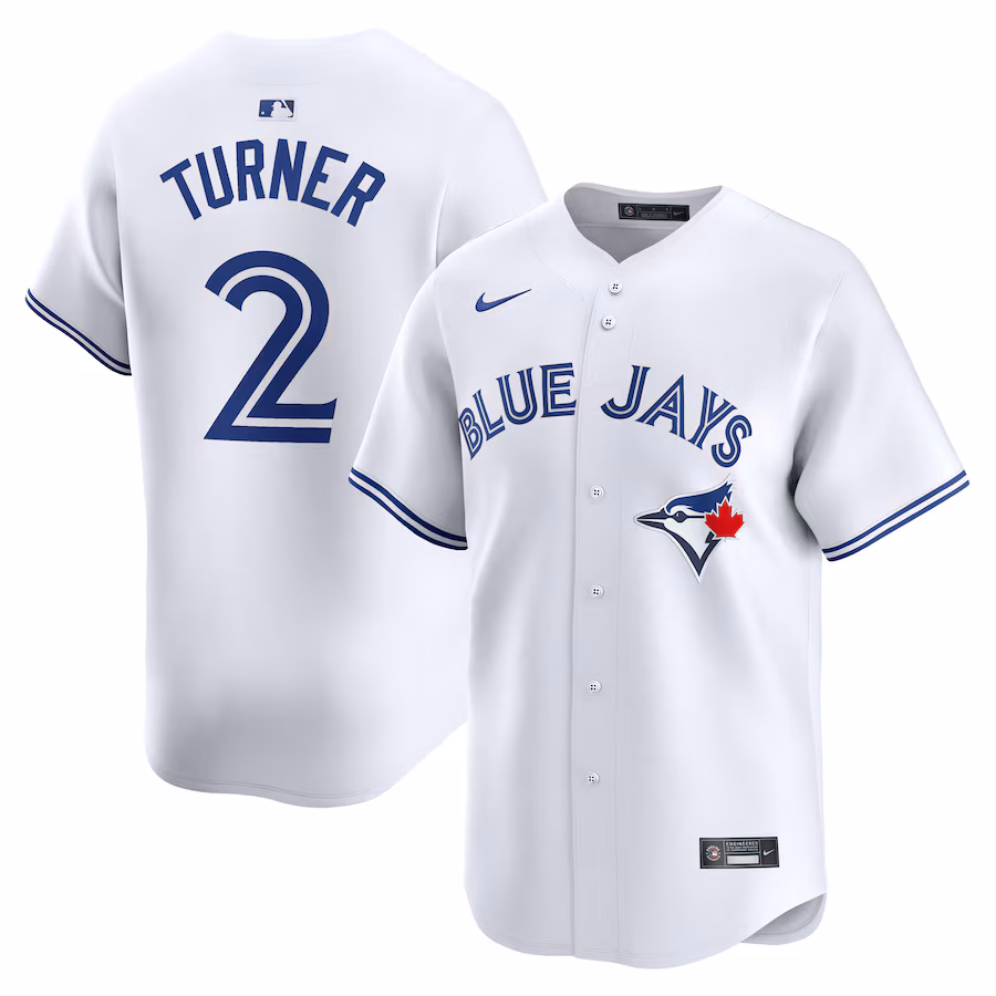 Men's Toronto Blue Jays Justin Turner Nike White Home Limited Player Jersey - Ujersey Shop