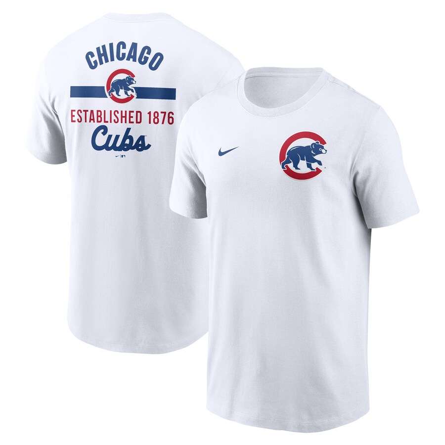 Men's Chicago Cubs Nike White 2-Hit T-Shirt - Ujersey Shop