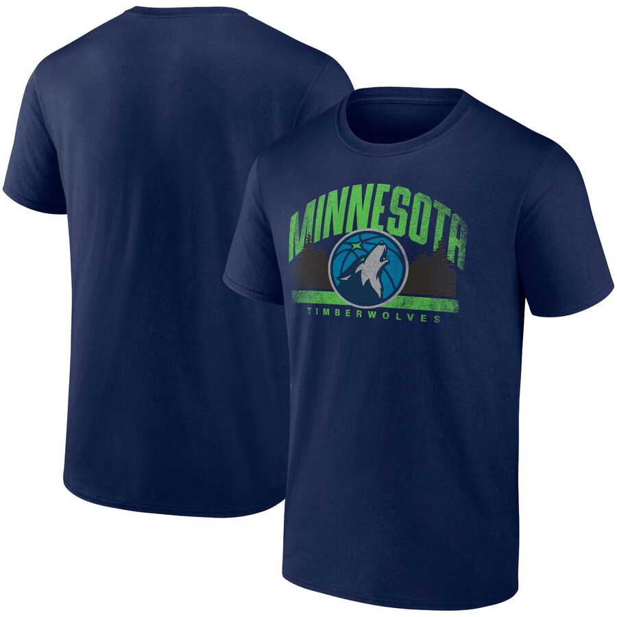 Men's Minnesota Timberwolves Navy Full Court Press T-Shirt - Ujersey Shop