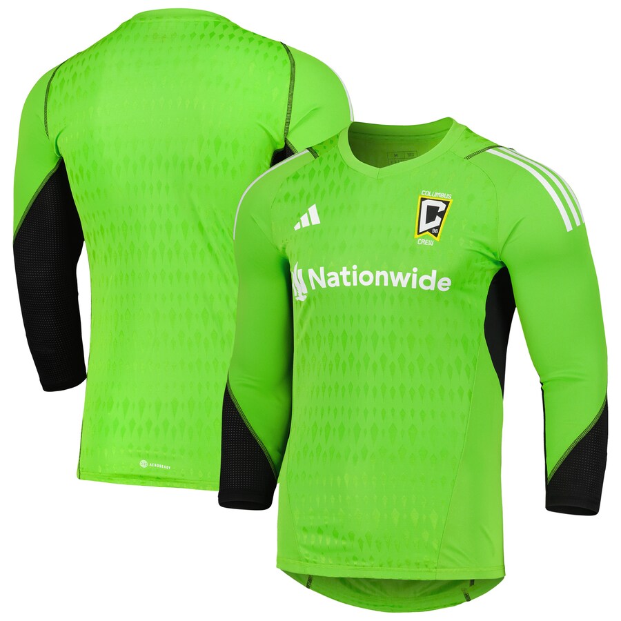 Men's Columbus Crew adidas Green 2023 Goalkeeper Long Sleeve Replica Jersey - Ujersey Shop