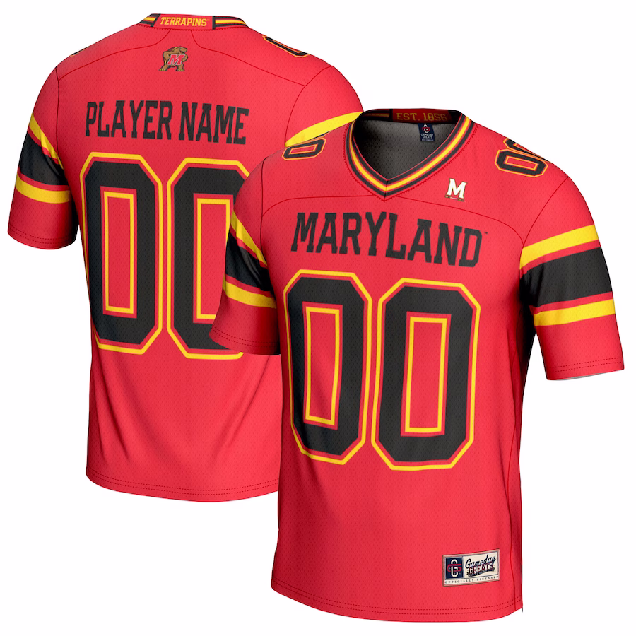 Maryland Terrapins GameDay Greats Youth NIL Pick-A-Player Football Jersey - Red - Ujersey Shop