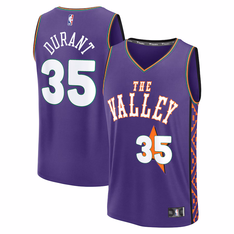 Men's Phoenix Suns Kevin Durant Fanatics Purple 2024/25 Fast Break Player Jersey - City Edition - Ujersey Shop
