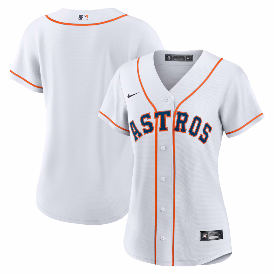 Women's Houston Astros Nike White Home Replica Team Jersey - Ujersey Shop