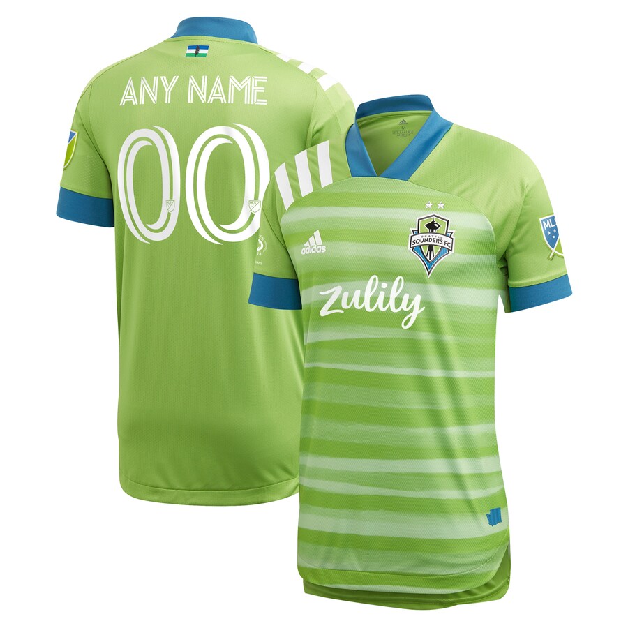 Men's Seattle Sounders FC adidas Green 2021 Primary Authentic Custom Jersey - Ujersey Shop
