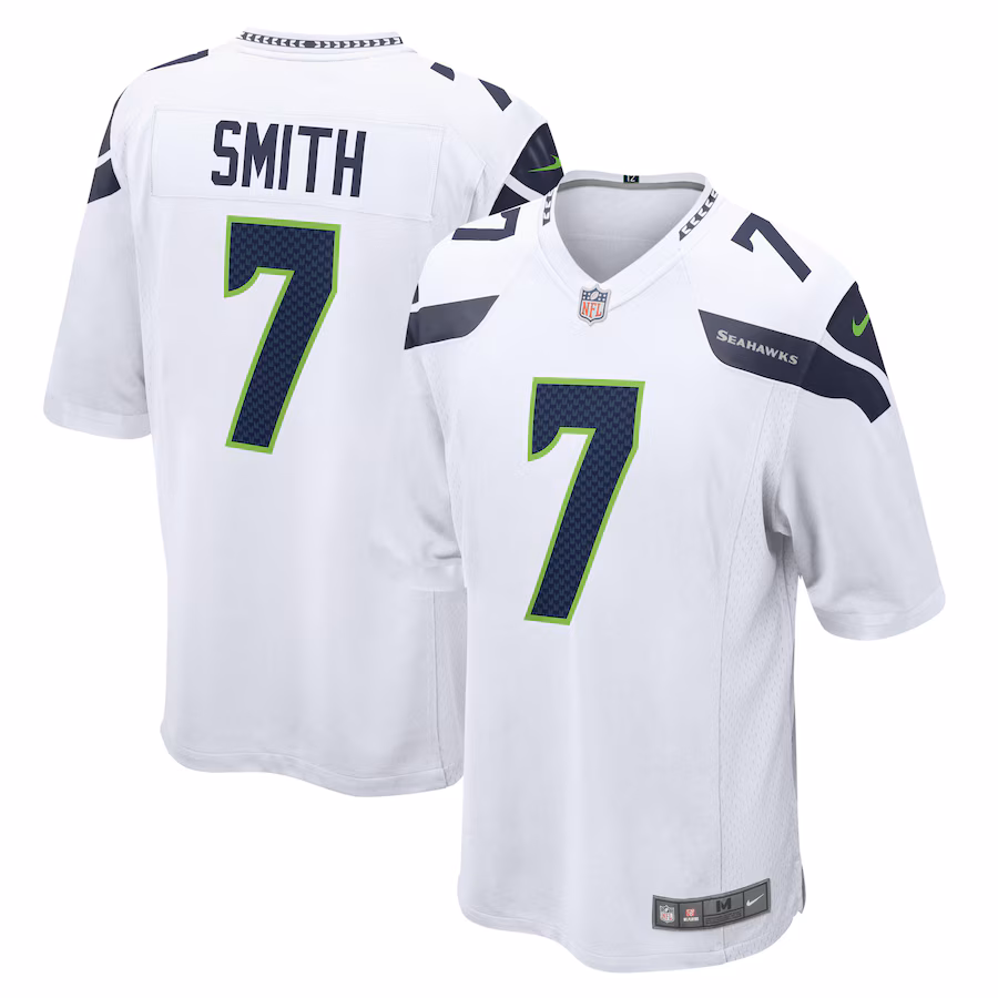 Men's Seattle Seahawks Geno Smith Nike White Game Player Jersey - Ujersey Shop
