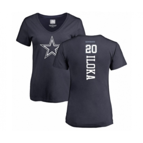 Football Women's Dallas Cowboys #20 George Iloka Navy Blue Backer T-Shirt - Ujersey Shop