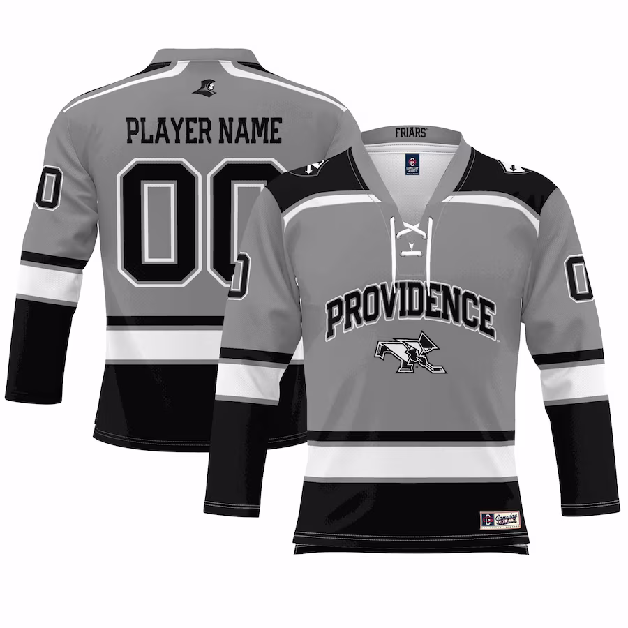 Providence Friars GameDay Greats Youth NIL Pick-A-Player Women's Ice Hockey Jersey - Gray - Ujersey Shop