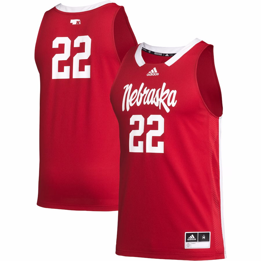 #22 Nebraska Huskers adidas Swingman Jersey - Scarlet - Ujersey Shop