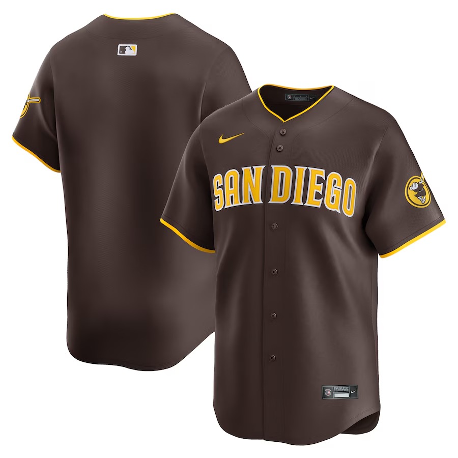 Men's San Diego Padres  Nike Brown Away Limited Jersey - Ujersey Shop