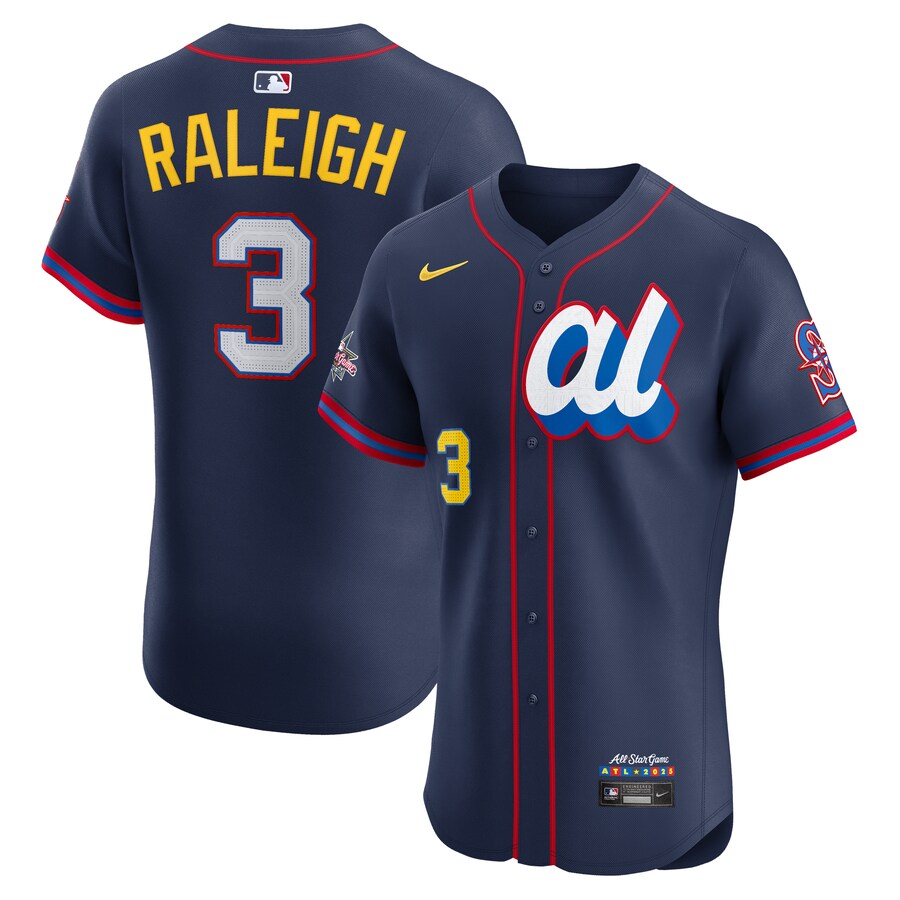 Men's American League Cal Raleigh Nike Navy 2025 All-Star Edition Elite Jersey - Ujersey Shop