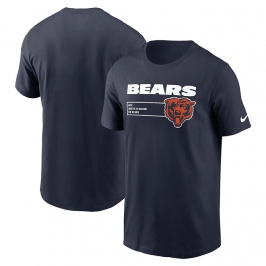 Men's Chicago Bears Navy Division Essential T Shirt - Ujersey Shop