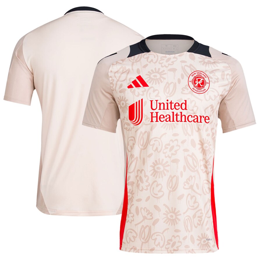 Men's New England Revolution adidas Brown 2024 One Planet Pre-Match Top - Ujersey Shop