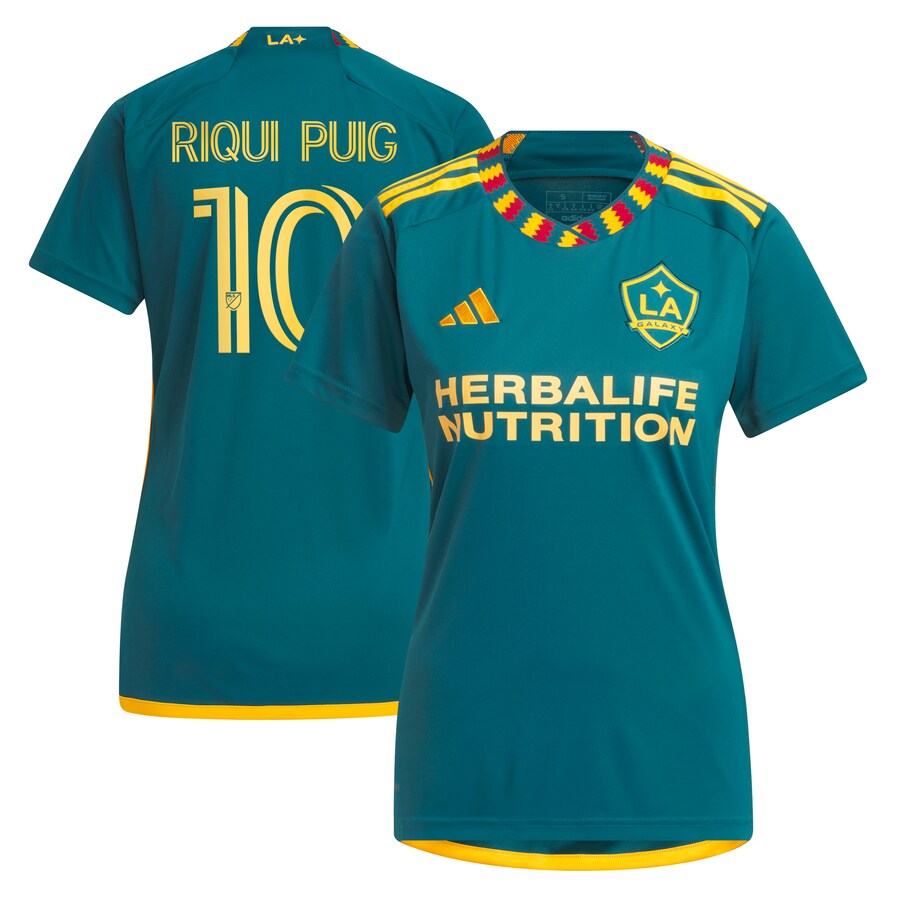 Women's LA Galaxy Riqui Puig adidas Green 2024 LA Kit Replica Player Jersey - Ujersey Shop