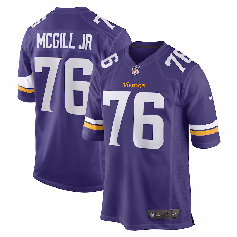 Men's Minnesota Vikings T.Y. McGill Jr. Nike Purple Game Player Jersey - Ujersey Shop