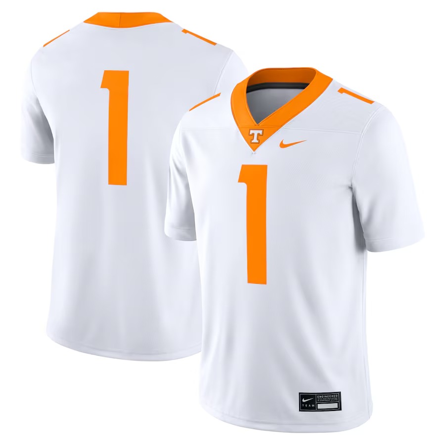 #1 Tennessee Volunteers Nike Game Jersey - White - Ujersey Shop