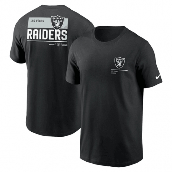 Men's Las Vegas Raiders Black Team Incline T Shirt - Ujersey Shop