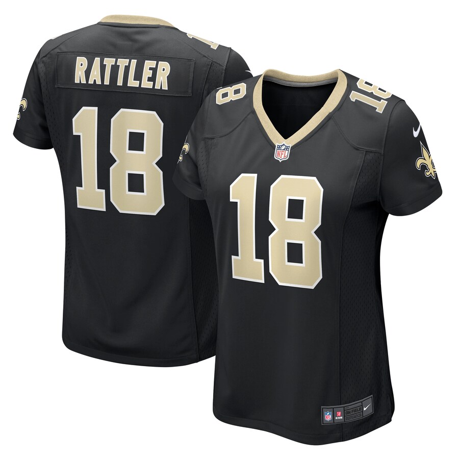 Women's New Orleans Saints Spencer Rattler Nike Black Game Jersey - Ujersey Shop