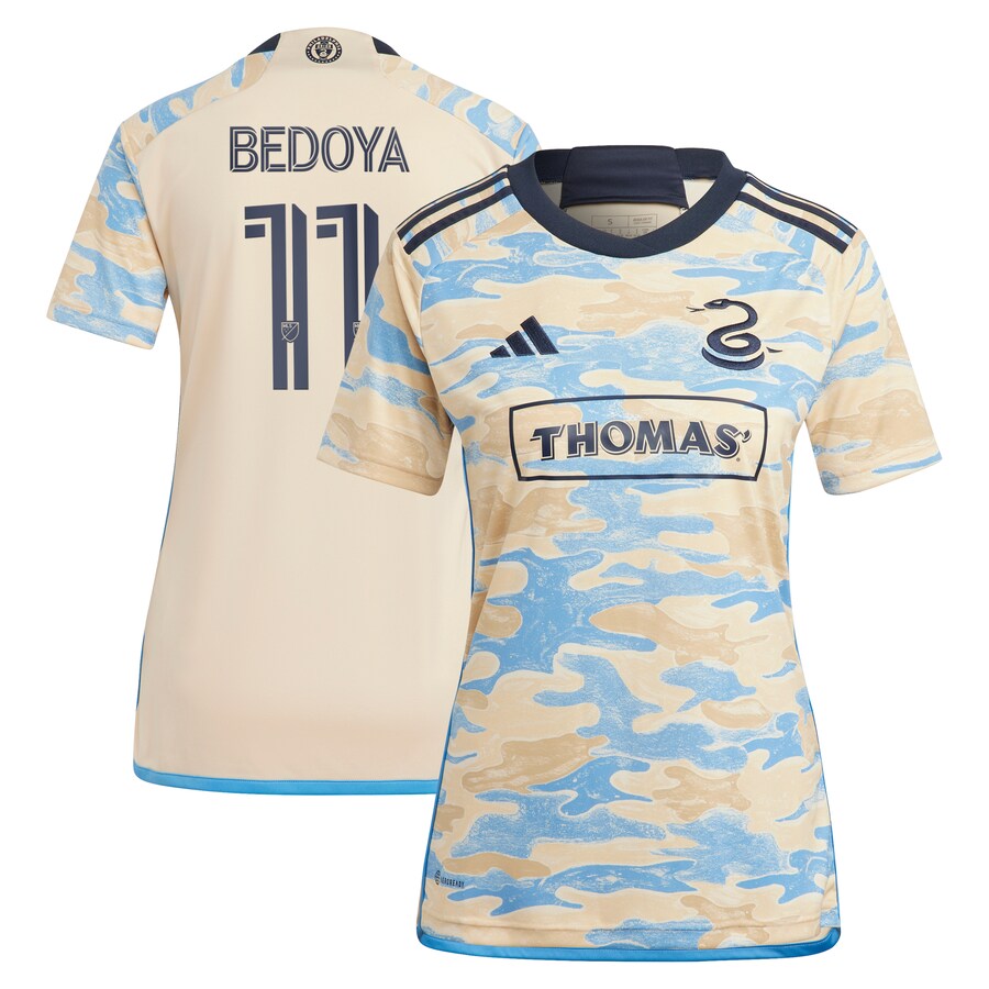 Women's Philadelphia Union Alejandro Bedoya adidas Tan 2023 For Philly Replica Jersey - Ujersey Shop