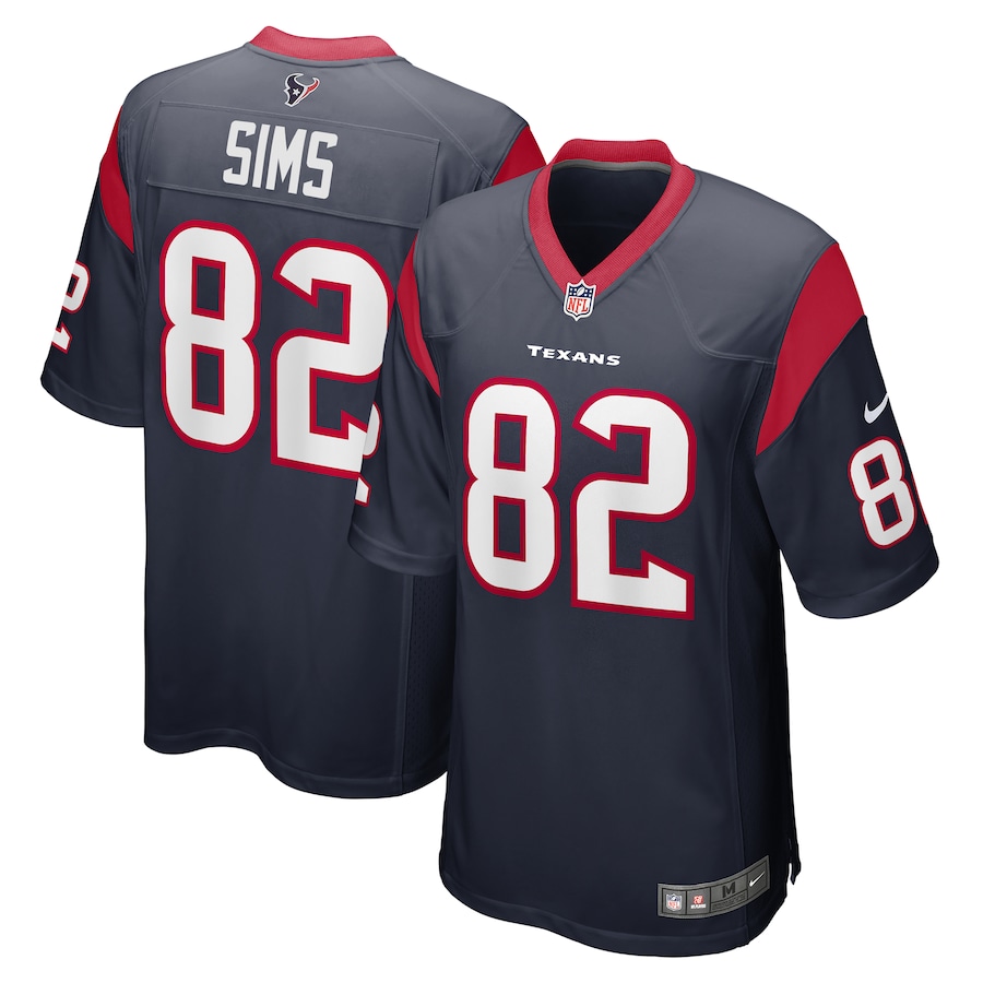 Men's Houston Texans Steven Sims Nike Navy Game Jersey - Ujersey Shop