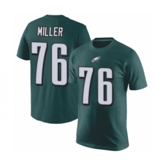 Philadelphia Eagles #76 Shareef Miller Green Rush Pride Name & Number T-Shirt - Ujersey Shop