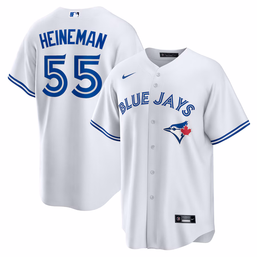 Men's Toronto Blue Jays Tyler Heineman Nike White Home Replica Jersey - Ujersey Shop