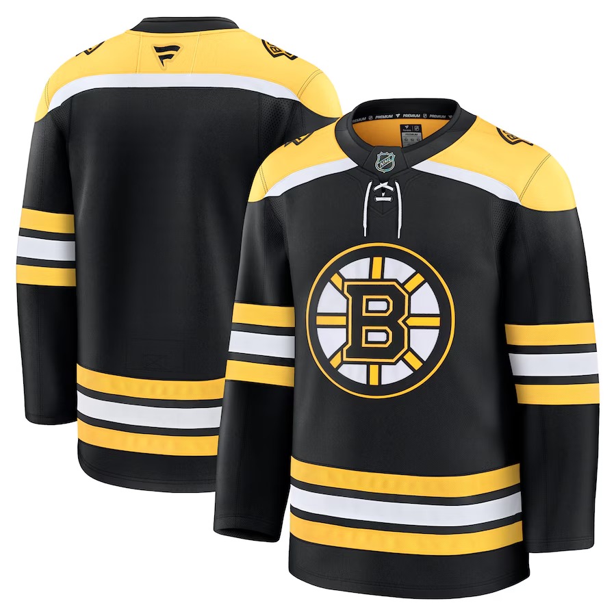 Men's Boston Bruins Fanatics Black Home Premium Jersey - Ujersey Shop