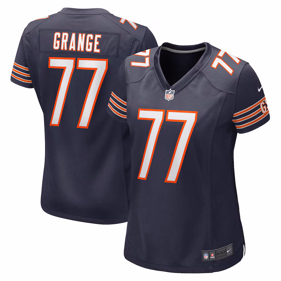 Women's Chicago Bears Red Grange Nike Navy Retired Player Jersey - Ujersey Shop