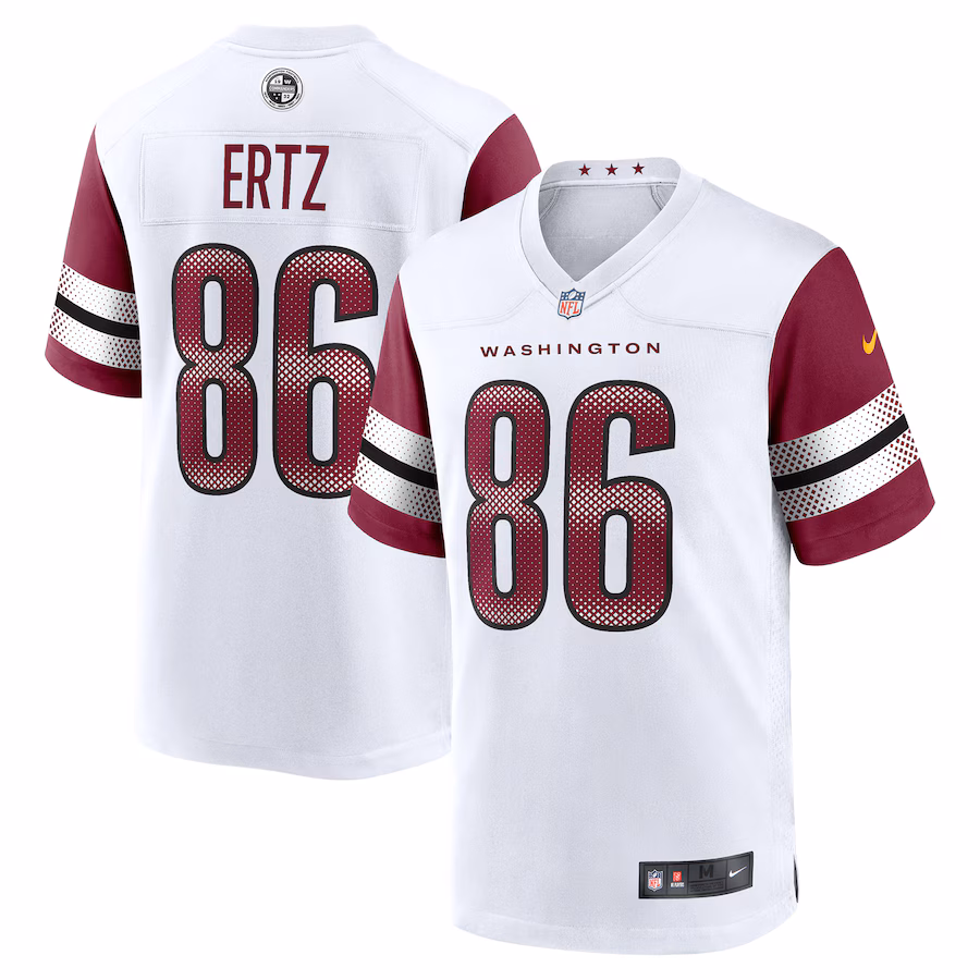 Men's Washington Commanders Zach Ertz Nike White Game Jersey - Ujersey Shop
