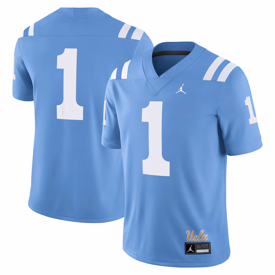 Men's Jordan Brand #1 Light Blue UCLA Bruins Alternate Game Jersey - Ujersey Shop