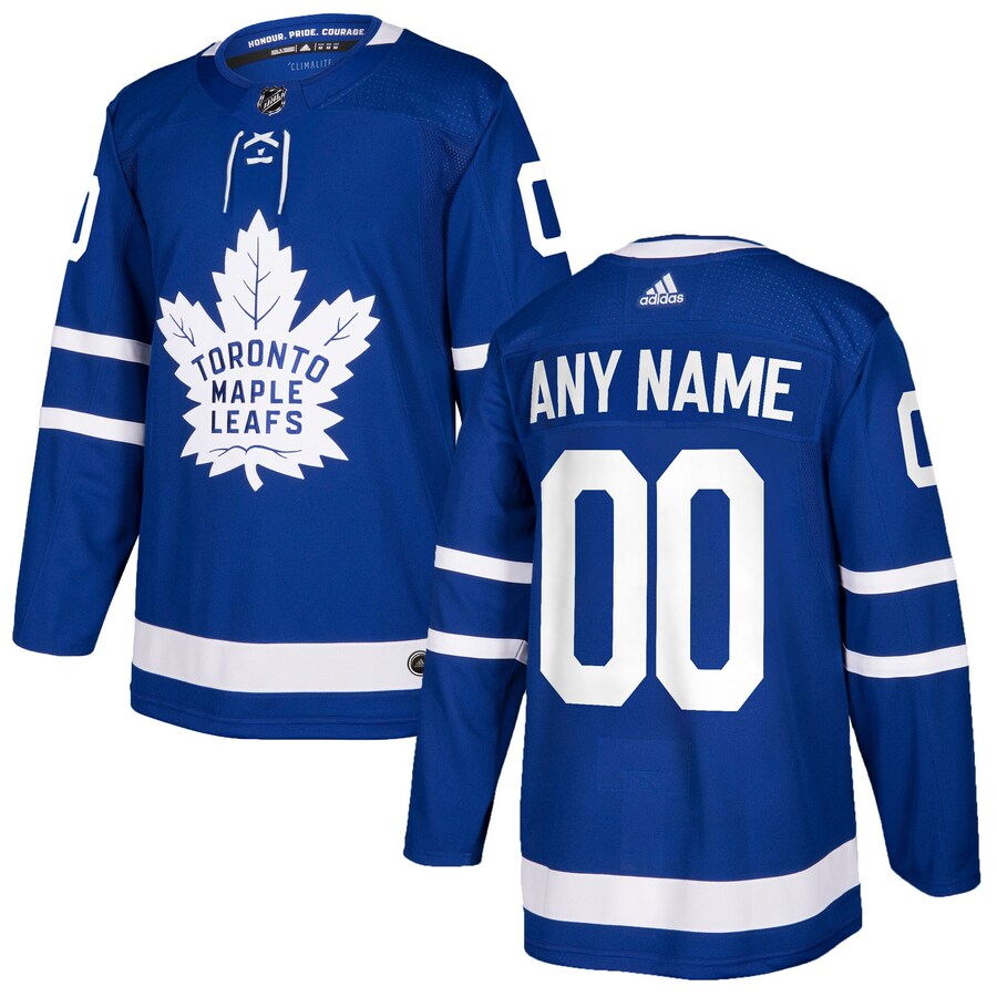 Men's Toronto Maple Leafs adidas Blue Authentic Custom Jersey - Ujersey Shop