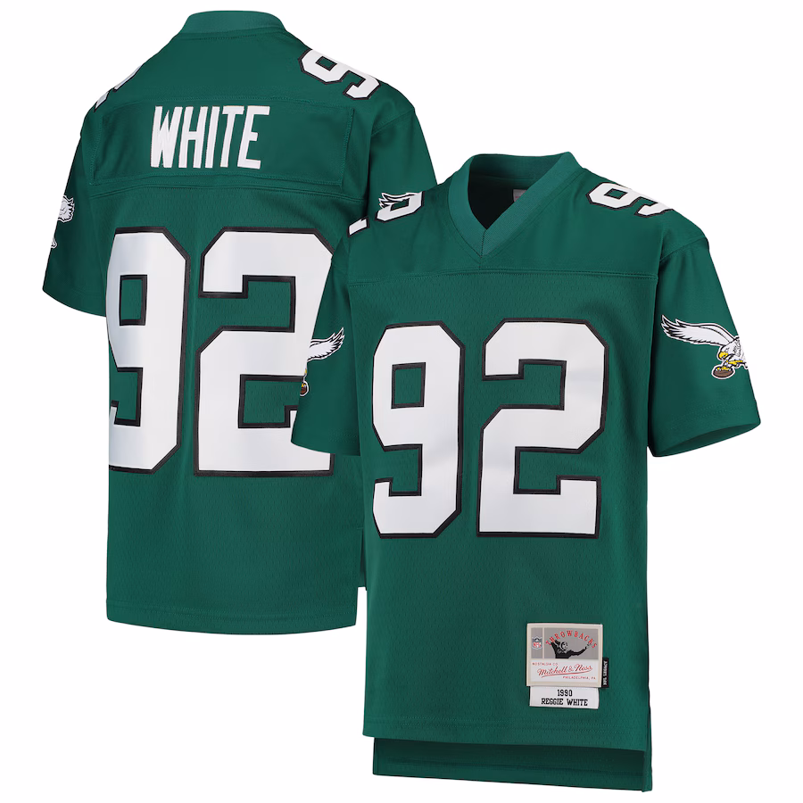 Youth Philadelphia Eagles Reggie White Mitchell & Ness Green 1990 Legacy Retired Player Jersey - Ujersey Shop