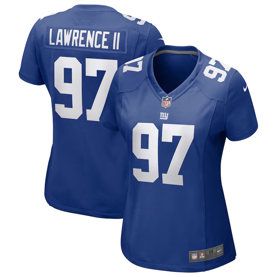 Women's New York Giants Dexter Lawrence II Nike Royal Team Game Player Jersey - Ujersey Shop