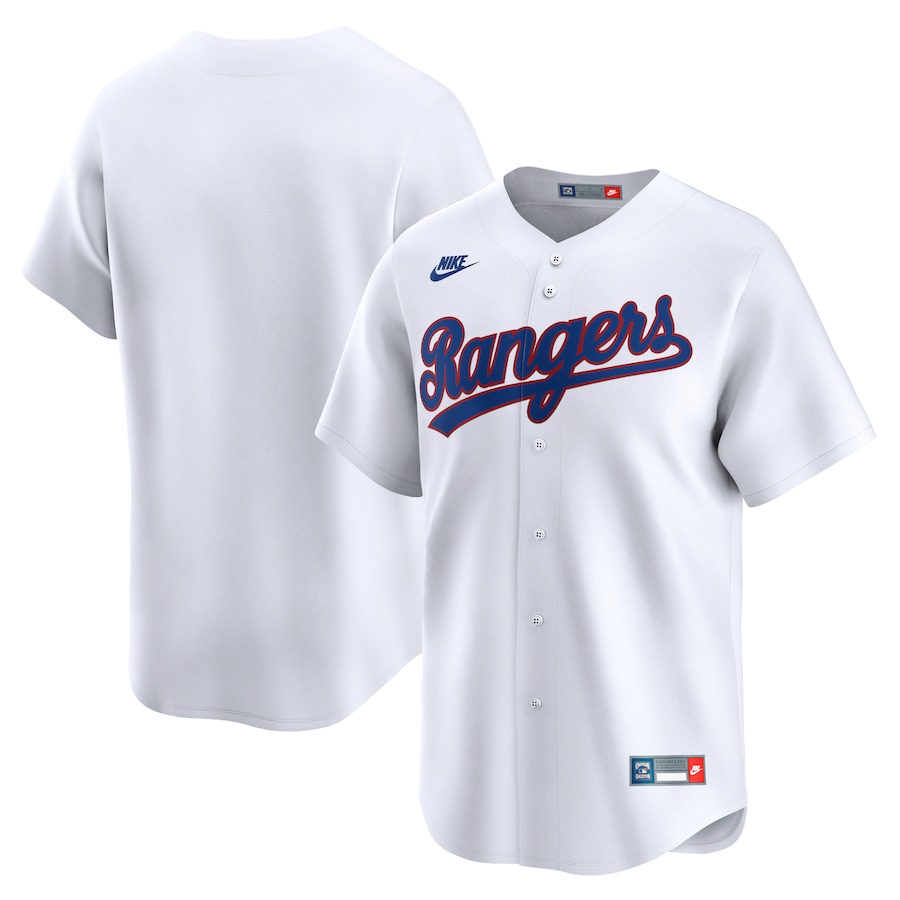 Men's Texas Rangers Nike White Cooperstown Collection Limited Jersey - Ujersey Shop