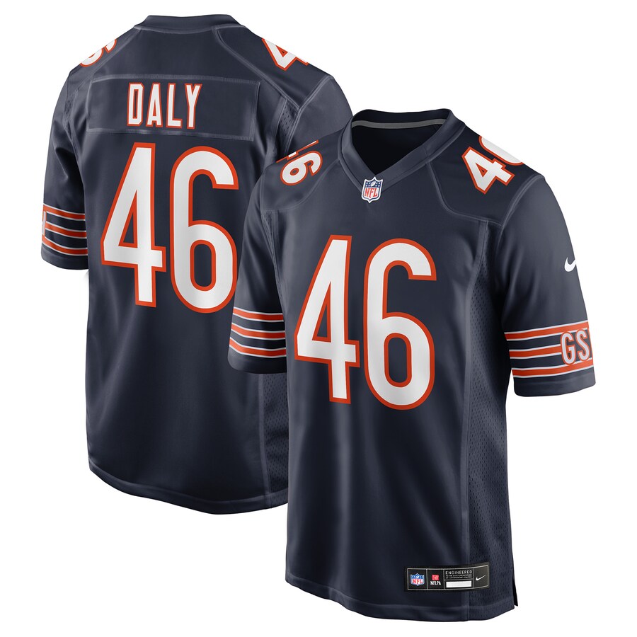 Men's Chicago Bears Scott Daly Nike Navy Team Game Jersey - Ujersey Shop