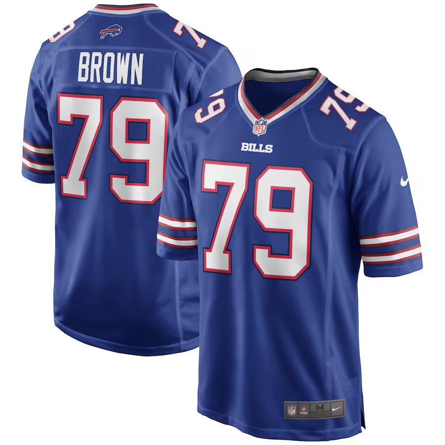 Men's Buffalo Bills Ruben Brown Nike Royal Game Retired Player Jersey - Ujersey Shop